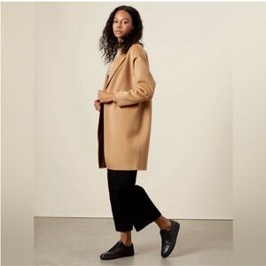 Italic Quinn wool and cashmere cocoon coat in camel